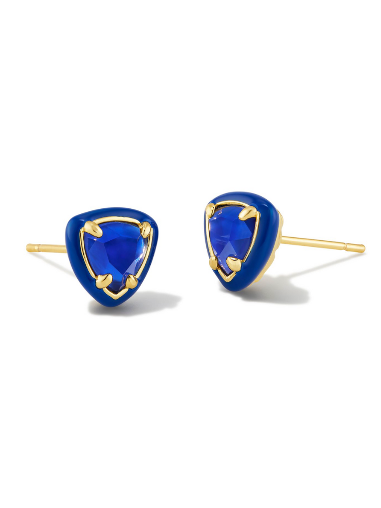 Kendra Scott Arden Stud Earrings - Gold & Cobalt Illusion