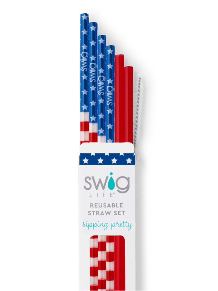Swig Reusable Straw Set - All American