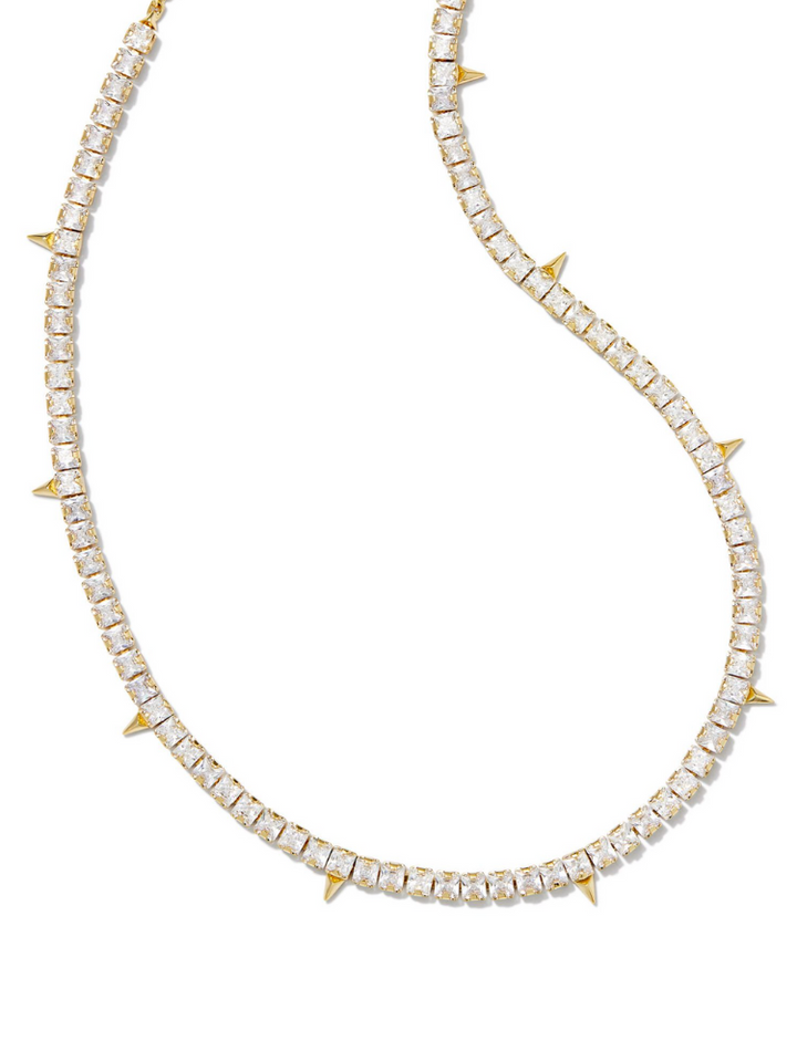Kendra Scott Jacqueline Tennis Necklace - Gold & White