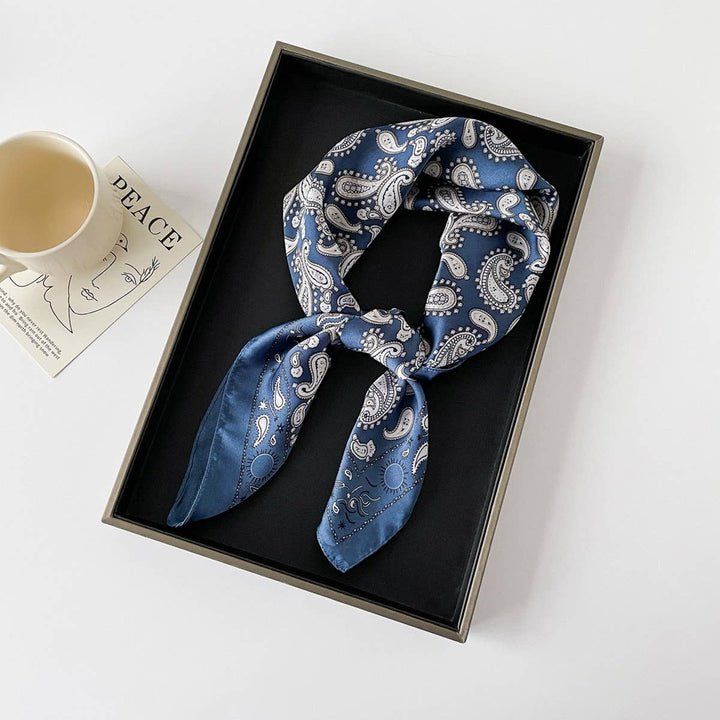 Paisley Satin Square Scarf – 70cm Neck &amp; Head _CWASC0825