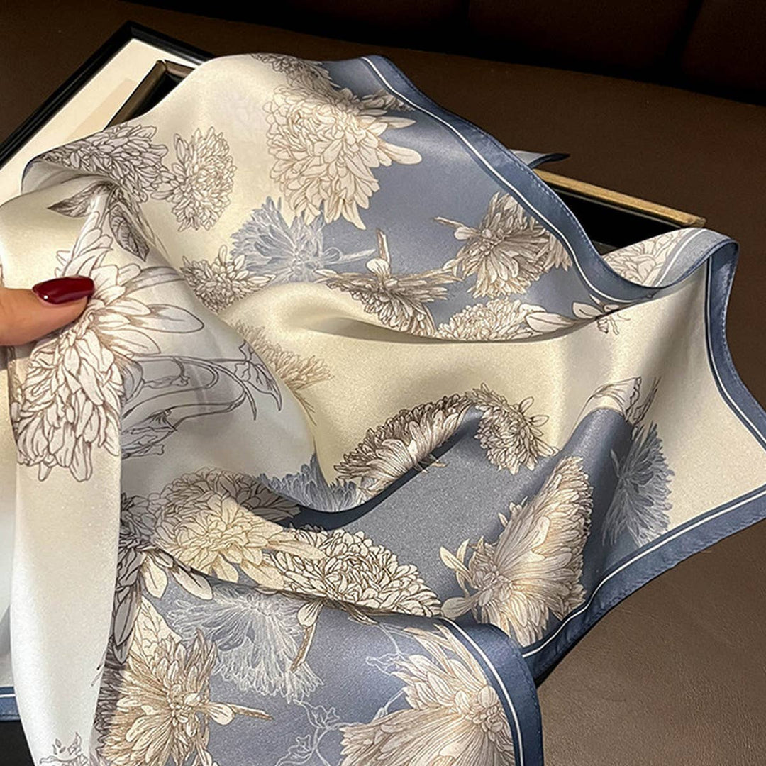 100% Mulberry Silk Square Scarf for Hair &amp; Neck