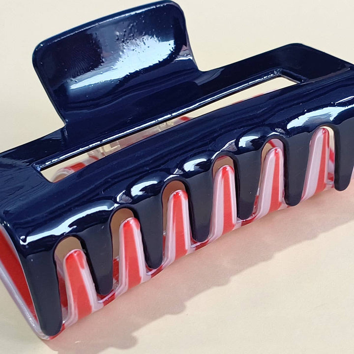 4TH OF JULY RECTANGLE HAIR CLAW CLIPS