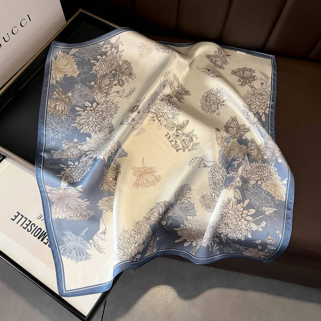 100% Mulberry Silk Square Scarf for Hair &amp; Neck