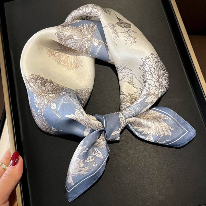 100% Mulberry Silk Square Scarf for Hair &amp; Neck
