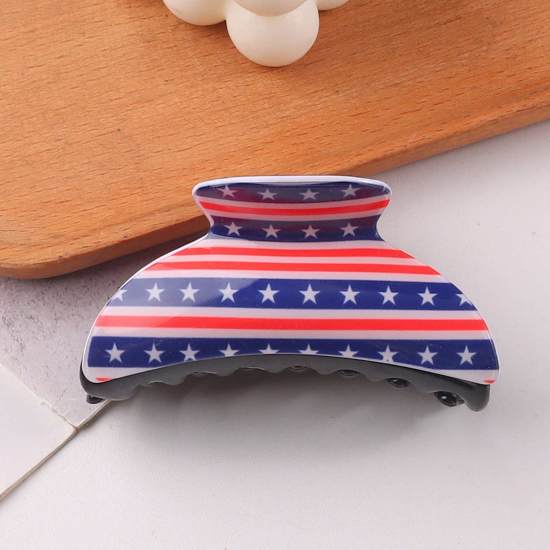 4TH OF JULY RECTANGLE HAIR CLAW CLIPS