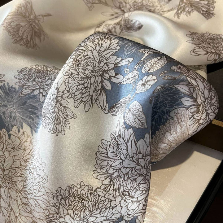 100% Mulberry Silk Square Scarf for Hair &amp; Neck