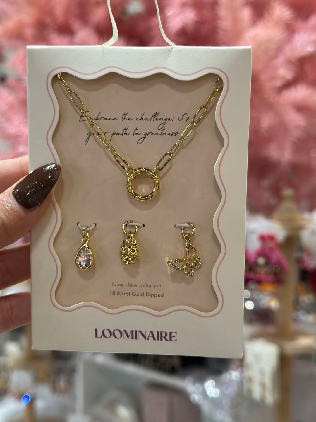 Charm Necklace Set - Flower