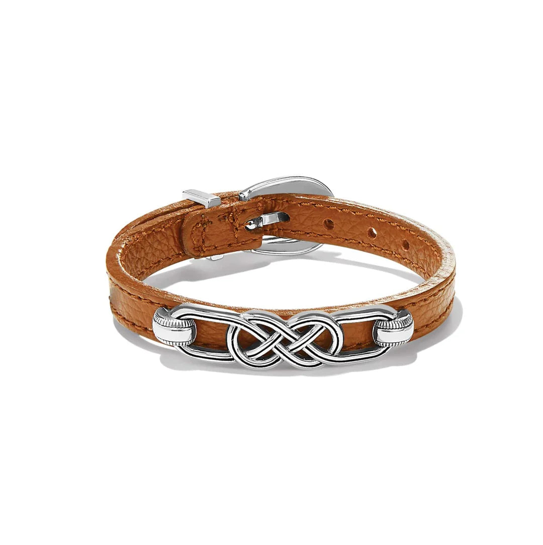 Brighton Interlok Braid Leather Bracelet - Bourbon