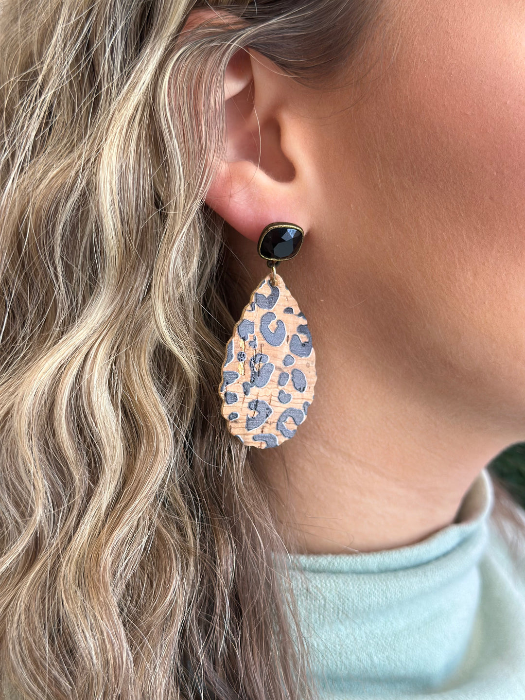 Leopard Cork Earring
