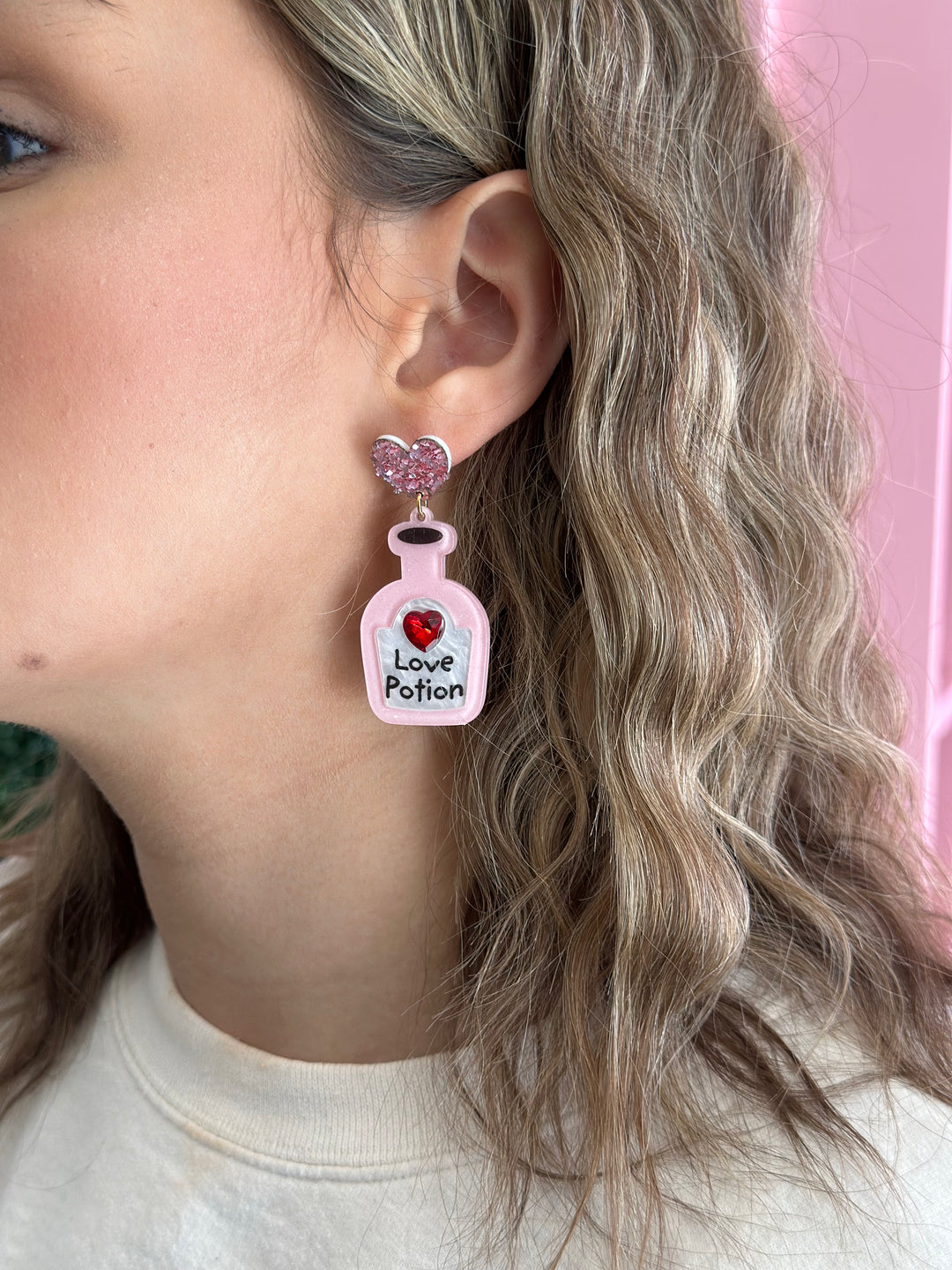 Love Potion Earrings - Pink