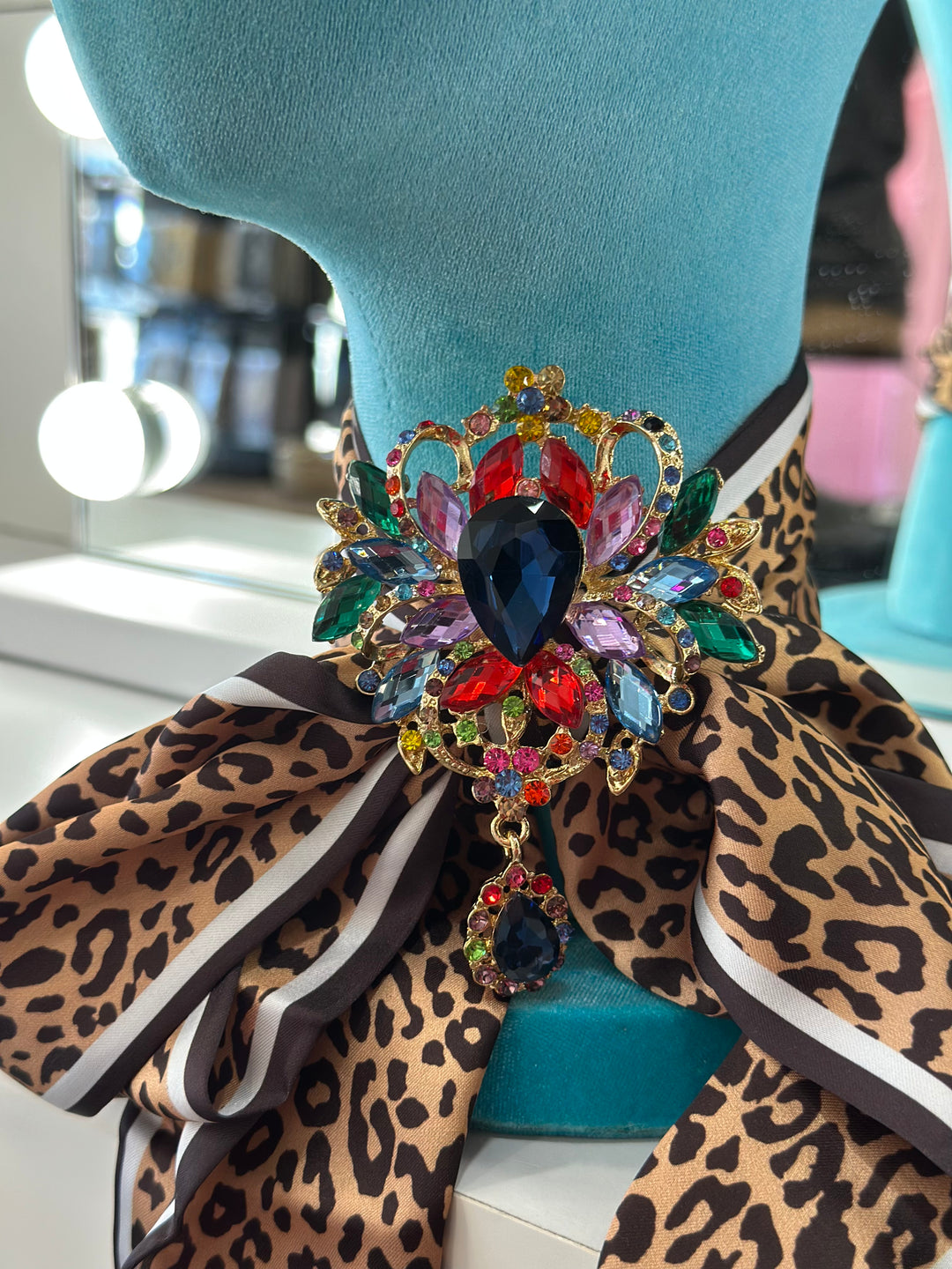Rainbow Drop Brooch
