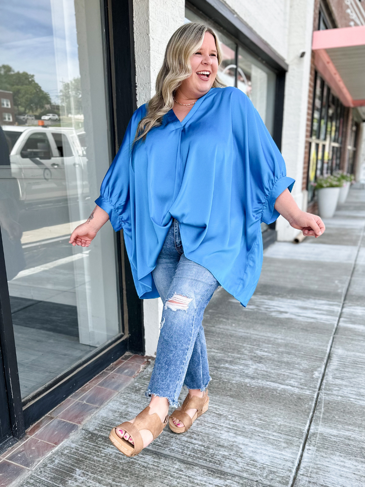 The Lila Top - French Blue