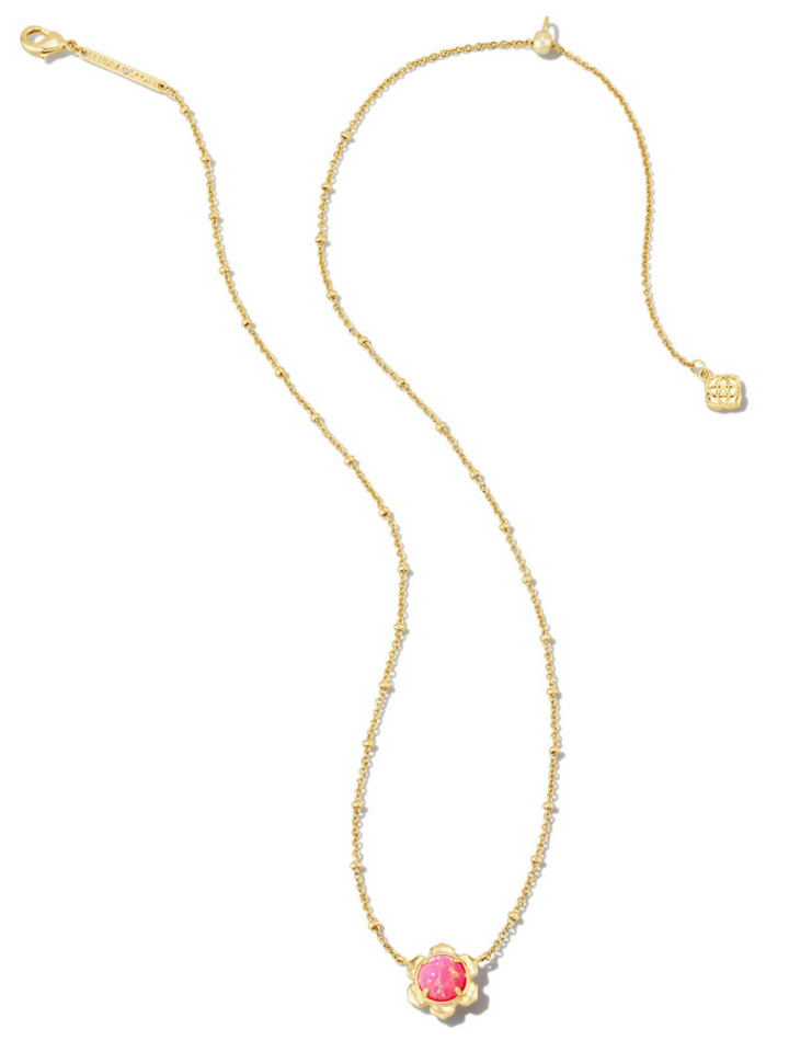 Kendra Scott Susie Necklace - Gold & Hot Pink Opal