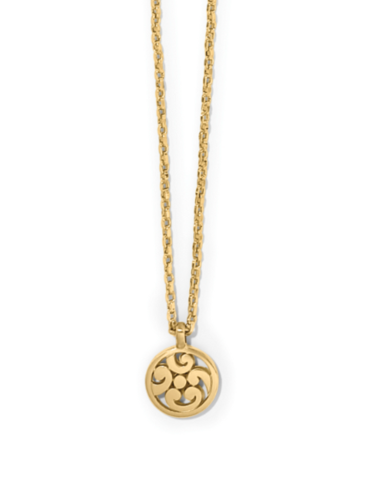 Brighton - Contempo Medallion Gold Pendant Necklace