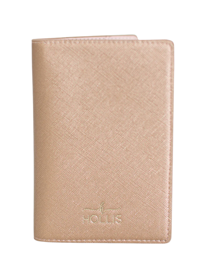 Hollis Passport Holder - Metallic Mocha