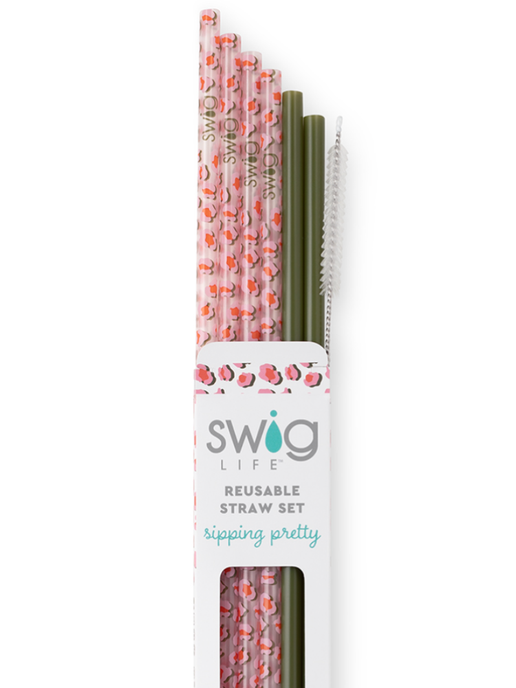 Swig Reusable Straw Set - On The Prowl & Olive