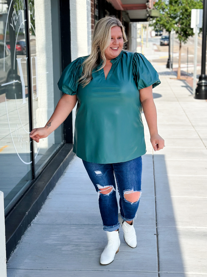 The Zoe Top - Teal Green