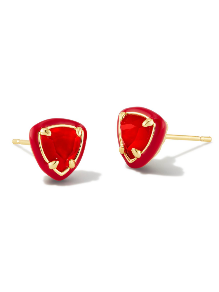 Kendra Scott Arden Stud Earrings - Gold & Red Illusion