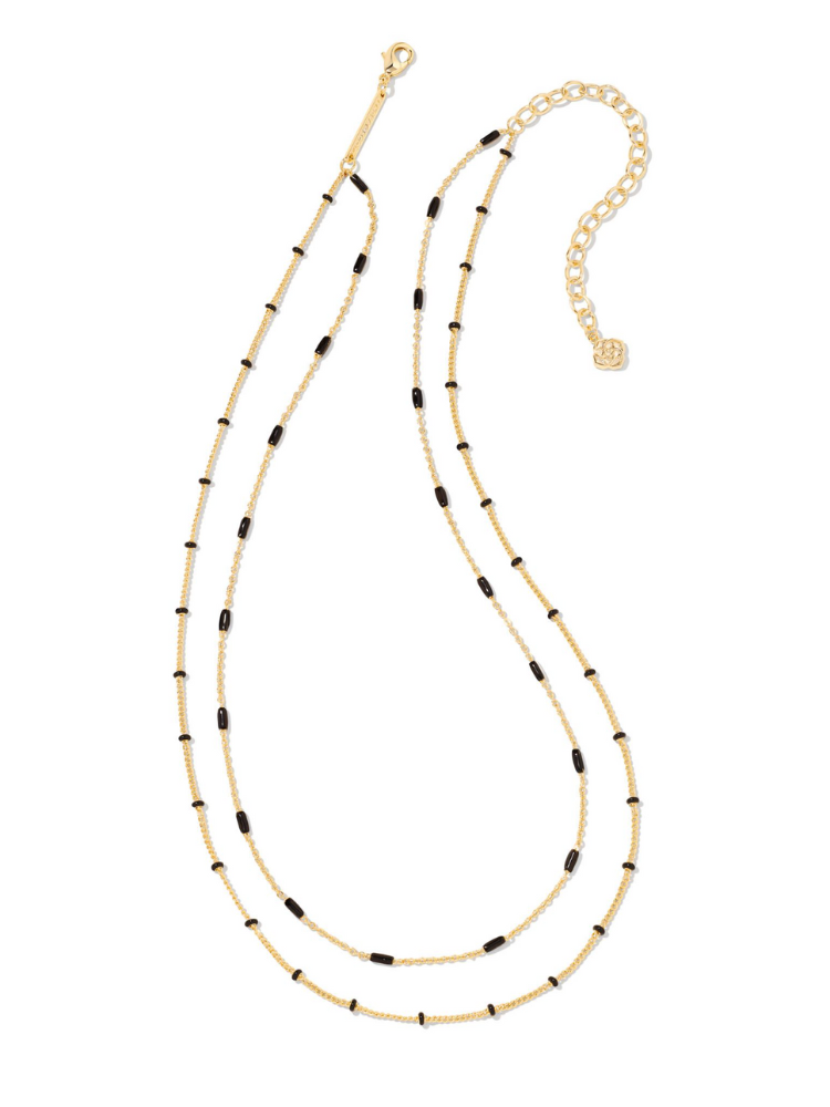 Kendra Scott Dottie Multi Strand Necklace - Gold & Black