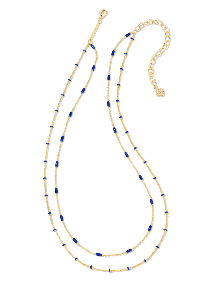 Kendra Scott Dottie Multi Strand Necklace - Gold & Cobalt