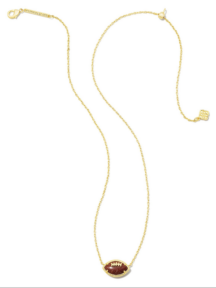 Kendra Scott Short Pendant Necklace -  Gold Football