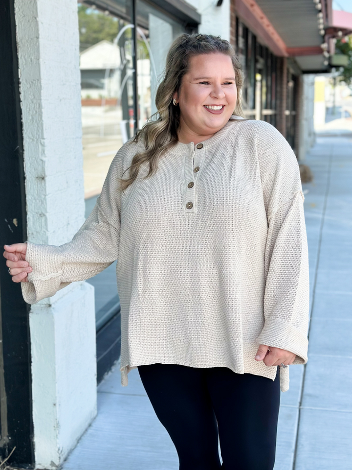 The Ruby Oversized Sweater - Sand