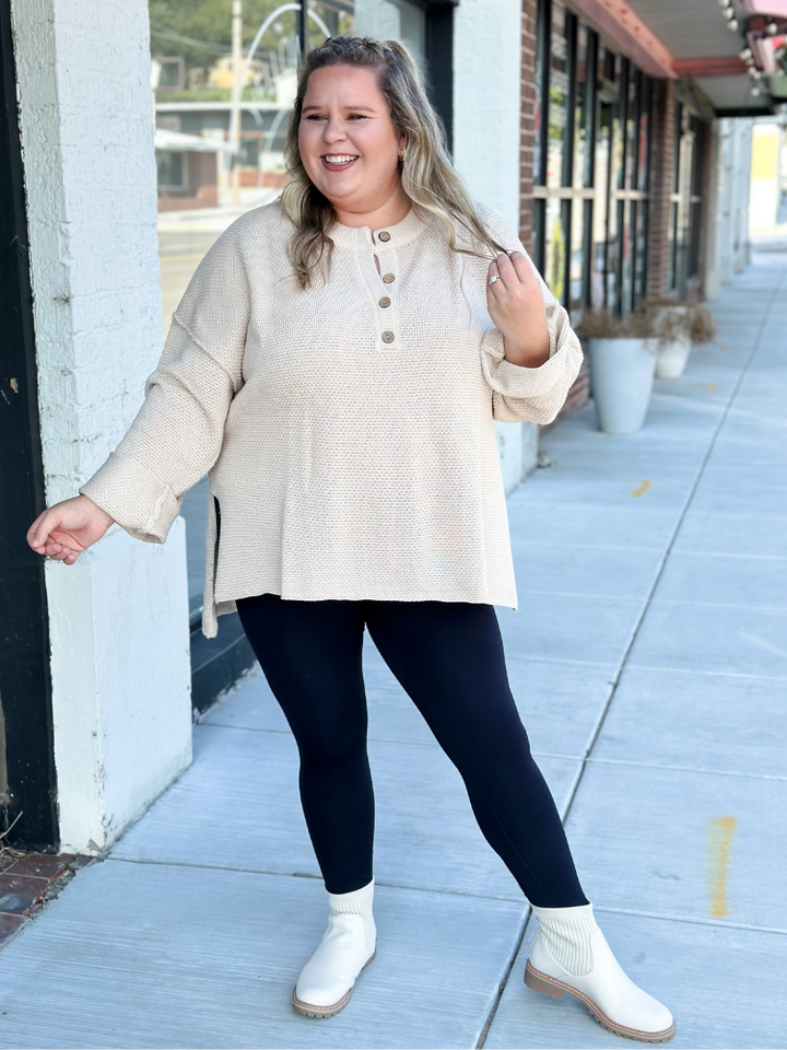 The Ruby Oversized Sweater - Sand