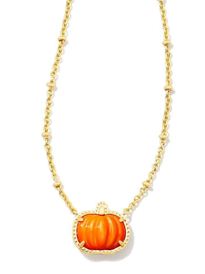 Kendra Scott Pumpkin Short Pendant Necklace - Orange