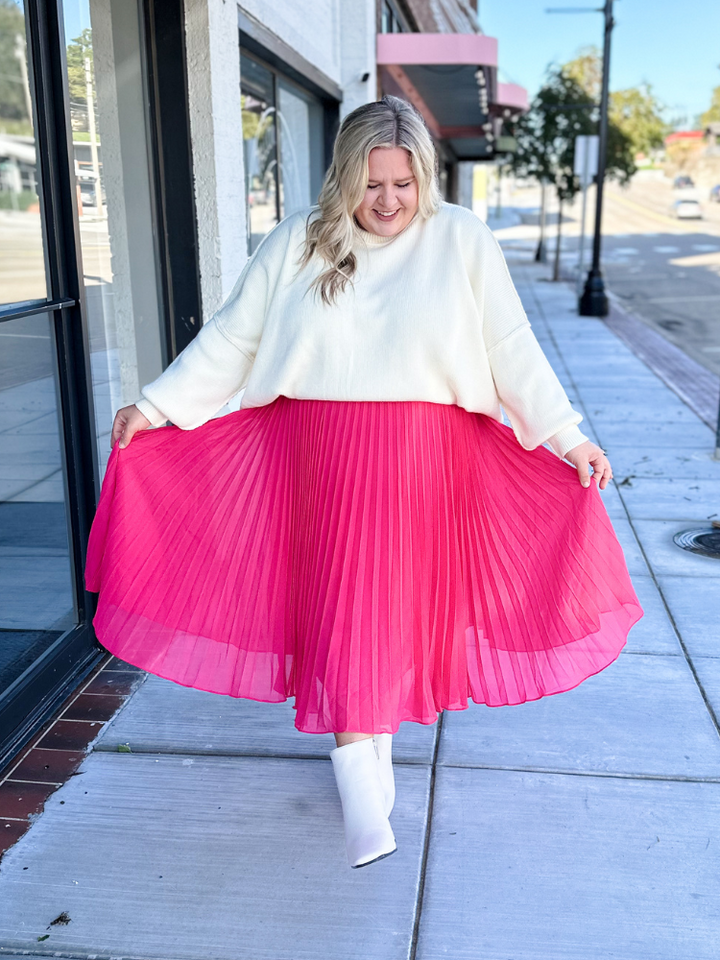 The Abbi Skirt - Hot Pink