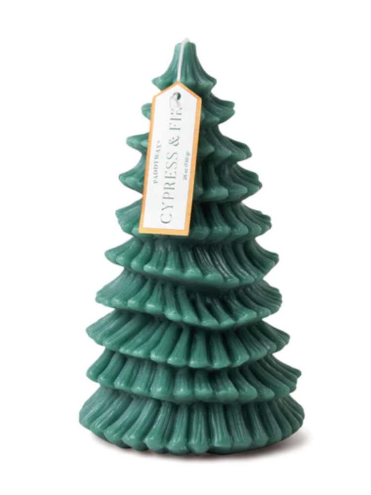 Tall Holiday Tree Totem Candle - Cypress Fir