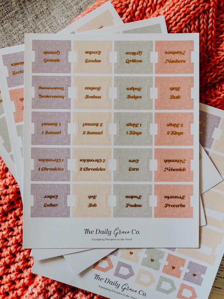 The Daily Grace Bible Tabs - Pastel Floral