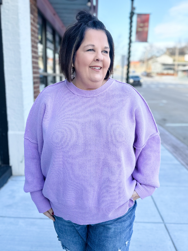 The Candice Sweater -Lavender