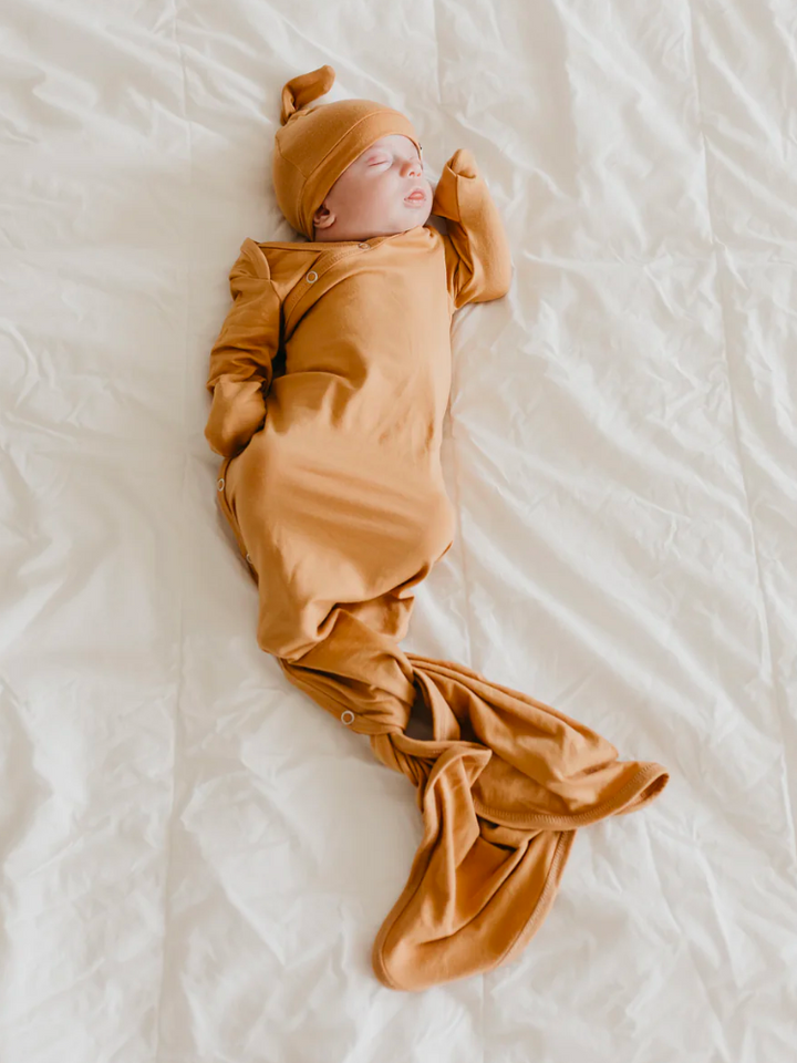 Copper Pearl Knotted Gown - Dune