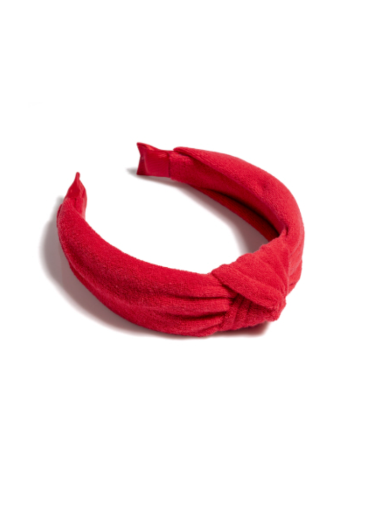 Terry Knotted Headband - Red