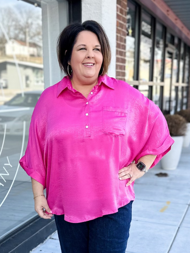 The Lucille Top - Hot Pink