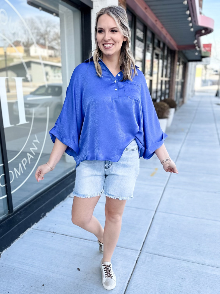 The Lucille Top - Royal Blue