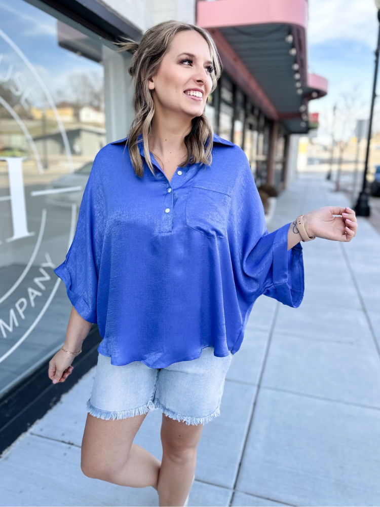 The Lucille Top - Royal Blue