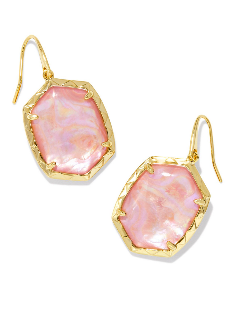 Kendra Scott Daphne Drop Earrings - Gold & Light Pink