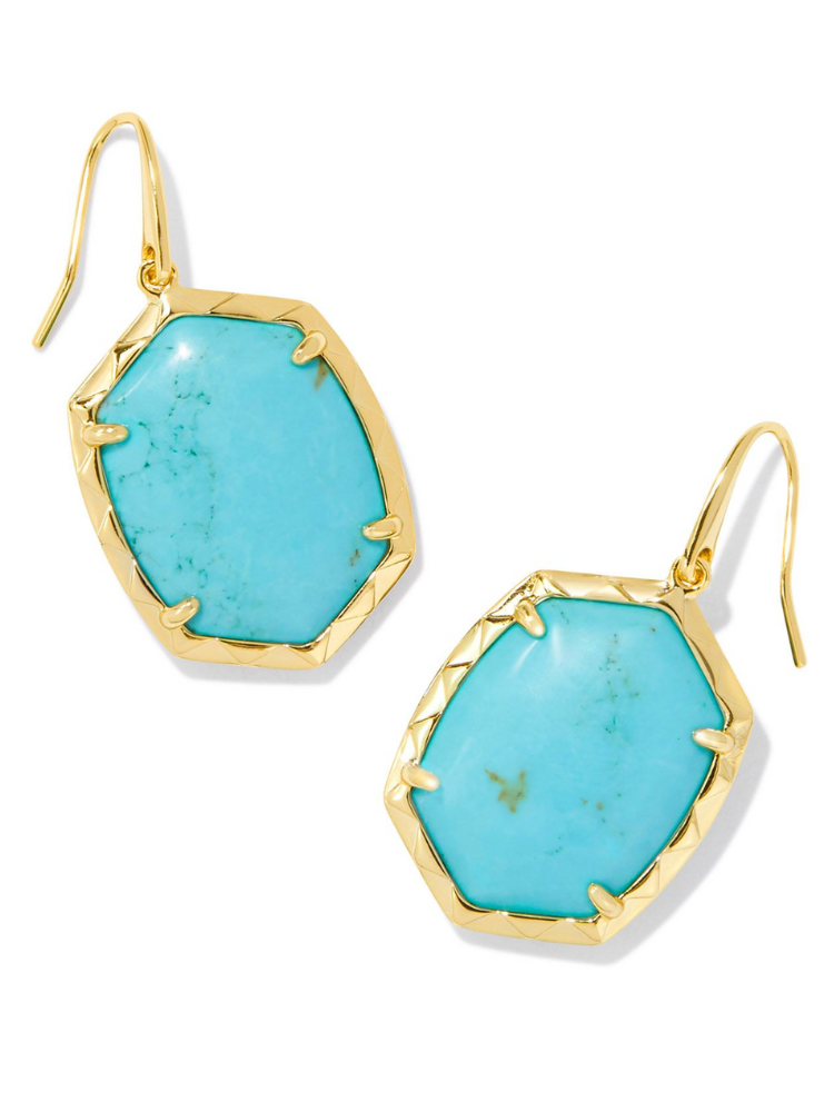 Kendra Scott Daphne Drop Earrings - Gold & Turquoise
