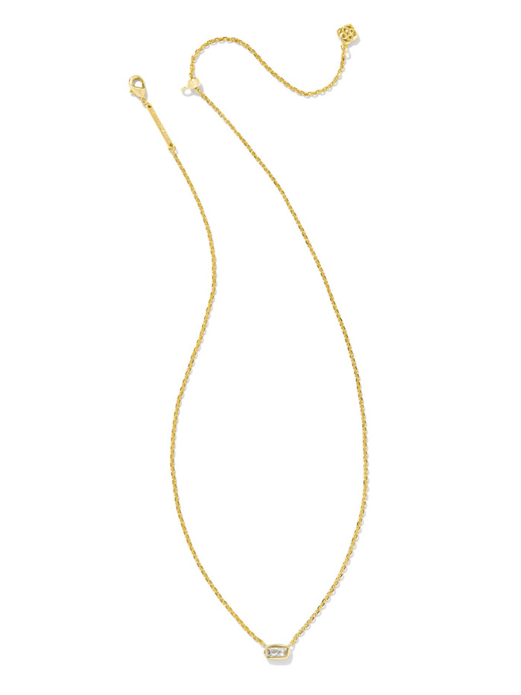 Kendra Scott Fern Crystal Short Pendant Necklace - Gold
