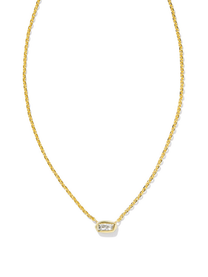 Kendra Scott Fern Crystal Short Pendant Necklace - Gold