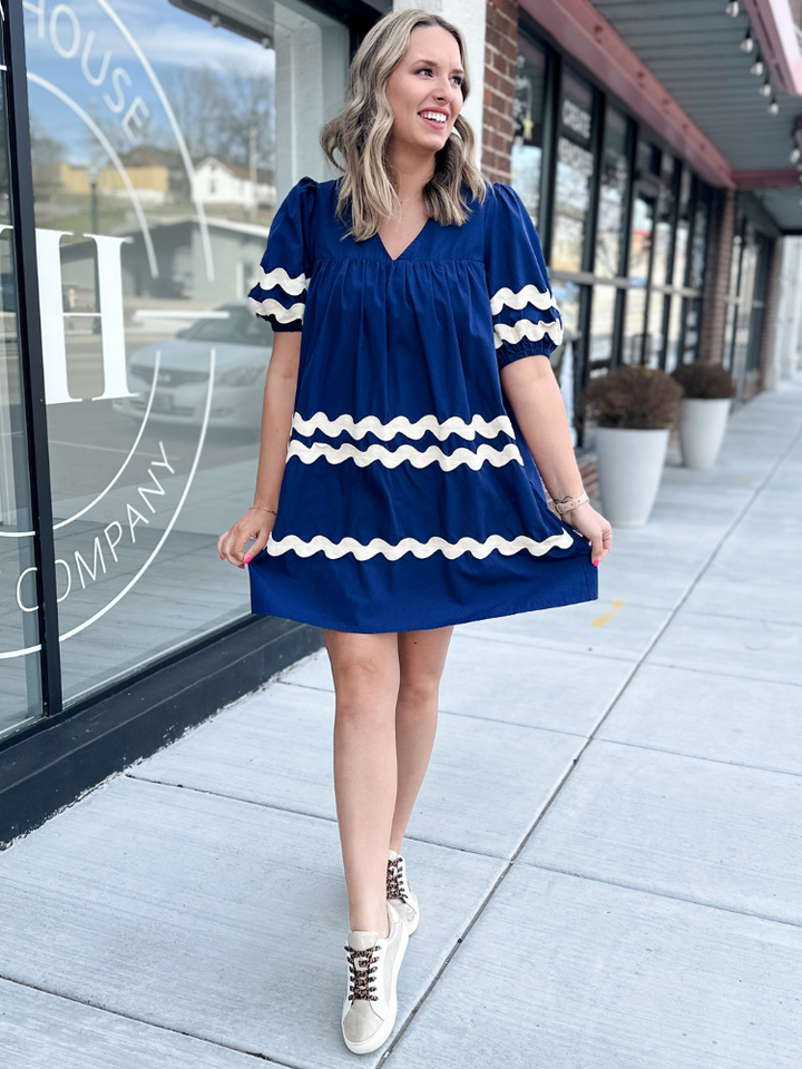 The Lucy Dress - Navy