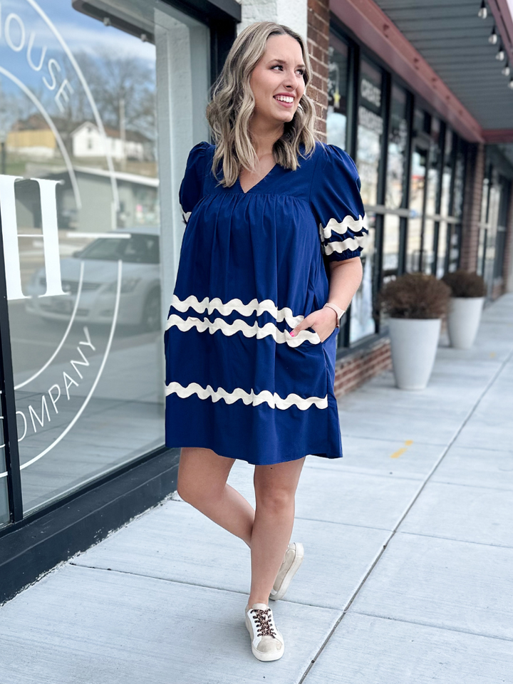 The Lucy Dress - Navy
