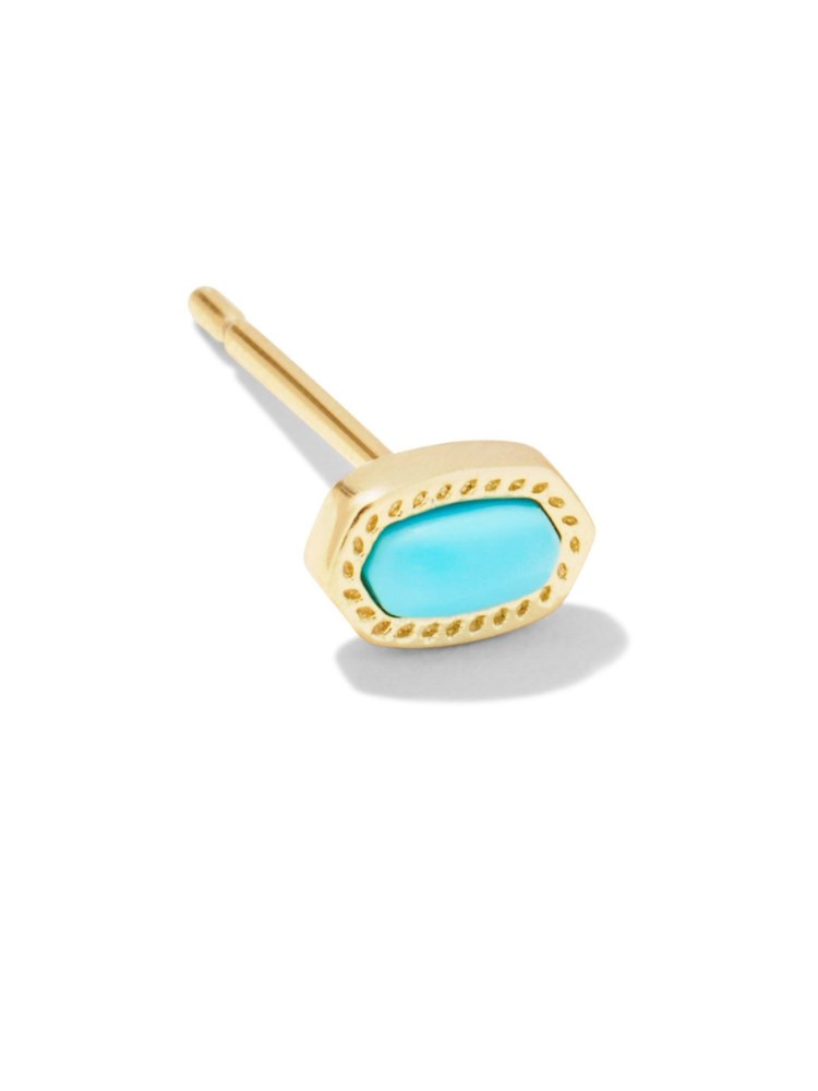 Kendra Scott Elliot Single Stud Earring - Gold & Turquoise