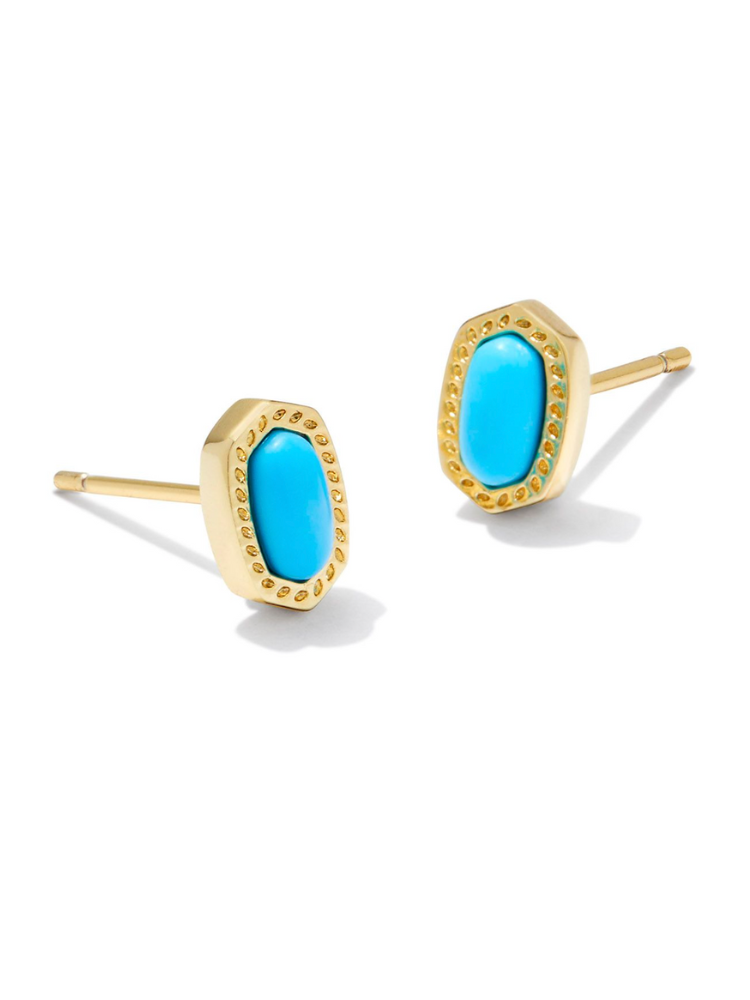 Kendra Scott Mini Ellie Stud Earring - Gold & Turquoise
