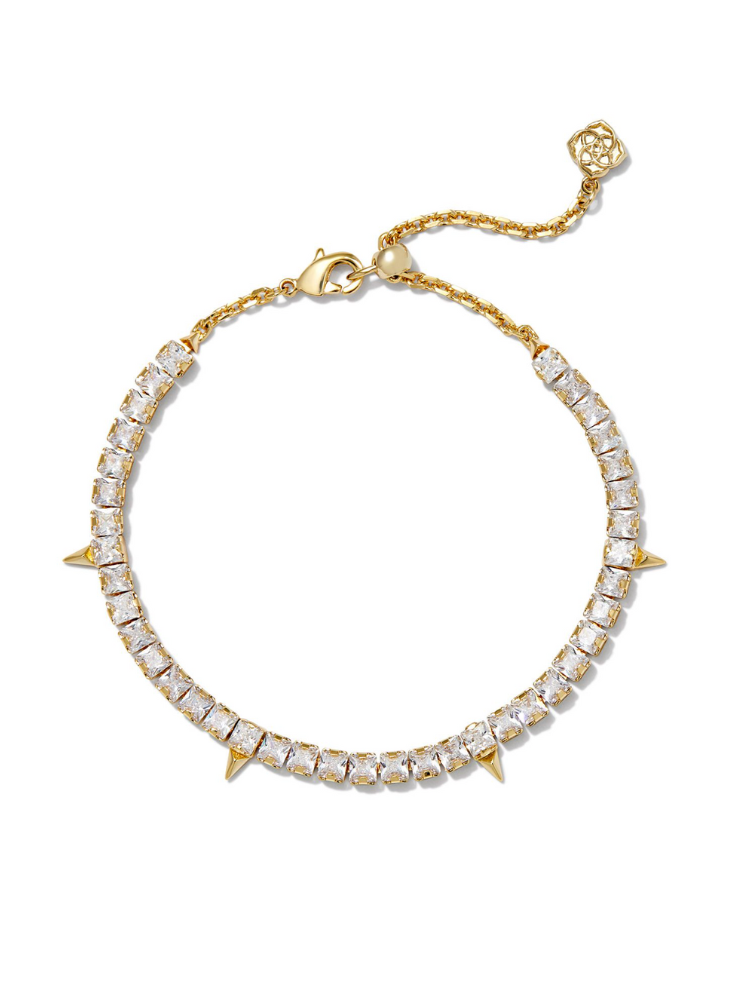 Copy of Kendra Scott Jaqueline Tennis Bracelet - Gold & White