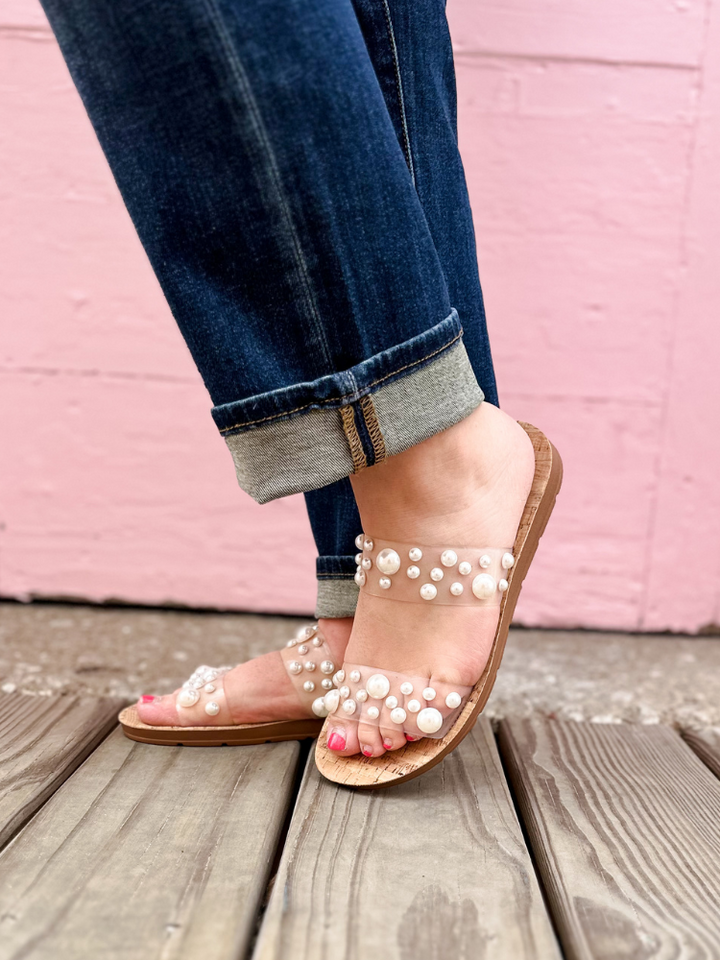 The Pearl Party Sandal - Clear