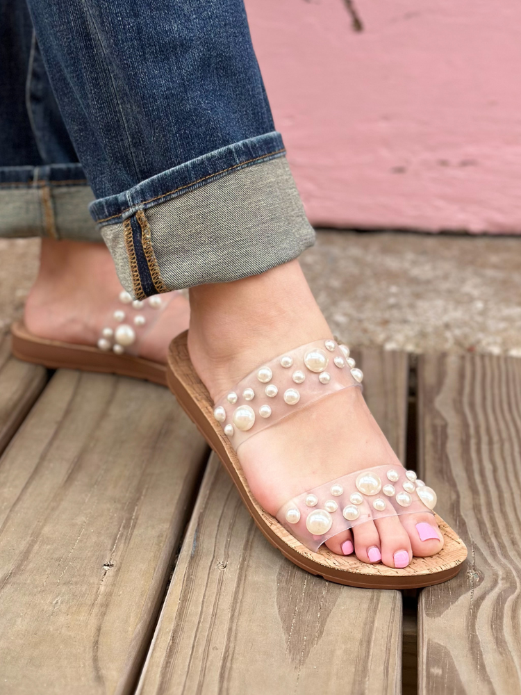 The Pearl Party Sandal - Clear