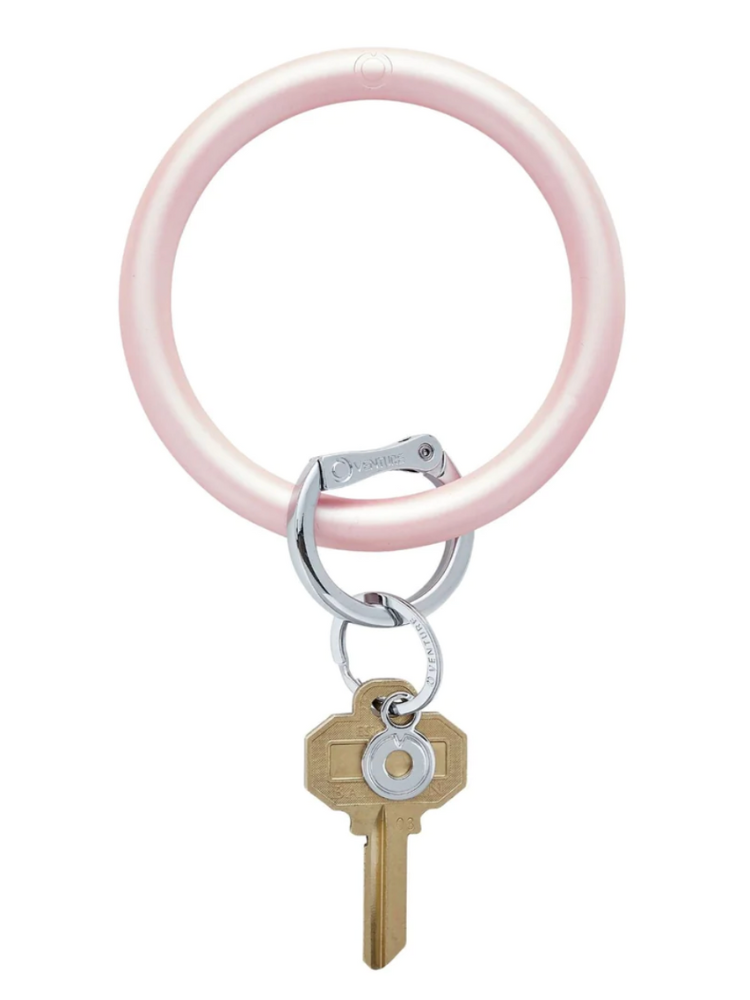 Silicone Big O® Key Ring - Rosé Pearlized