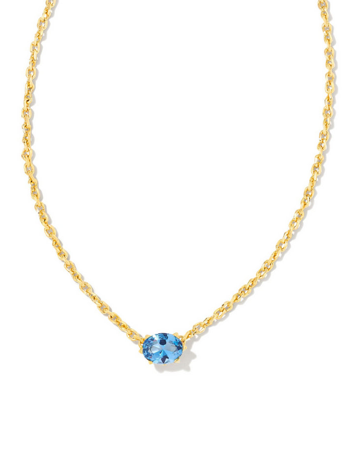 Kendra Scott Cailin Pendant Necklace - Gold & Blue Violet